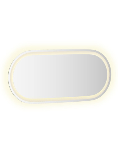Specchio da bagno LED Trasparente 80 x 35 cm vetro temperato