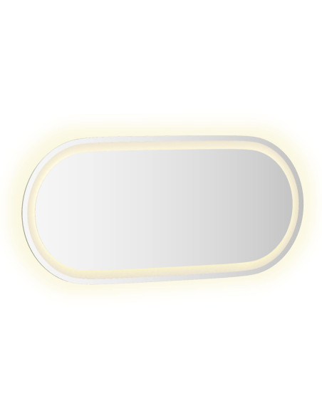 Specchio da bagno LED Trasparente 80 x 35 cm vetro temperato