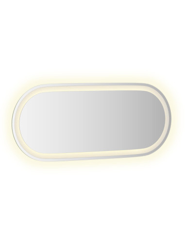 Specchio da bagno LED Trasparente 90 x 40 cm vetro temperato