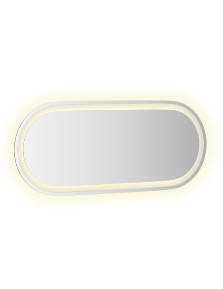 Specchio da bagno LED Trasparente 90 x 40 cm vetro temperato