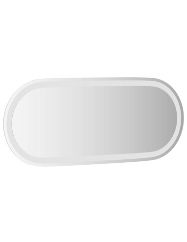 Specchio da bagno LED Trasparente 90 x 40 cm vetro temperato