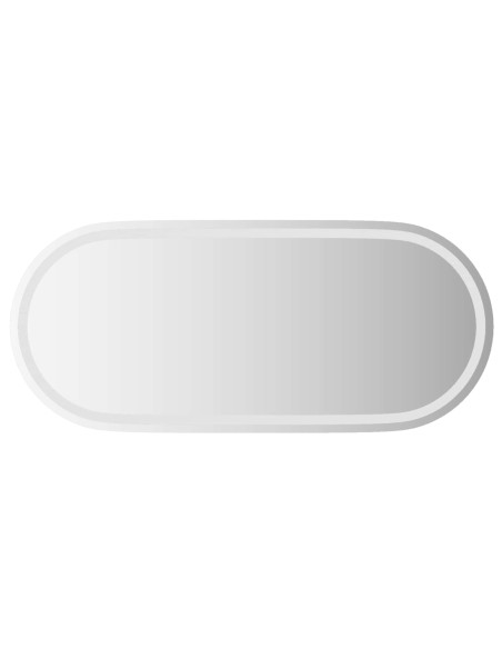 Specchio da bagno LED Trasparente 100 x 45 cm vetro temperato