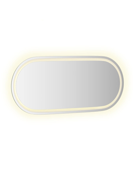 Specchio da bagno LED Trasparente 100 x 45 cm vetro temperato