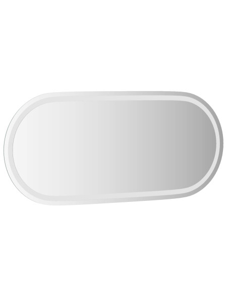 Specchio da bagno LED Trasparente 100 x 45 cm vetro temperato