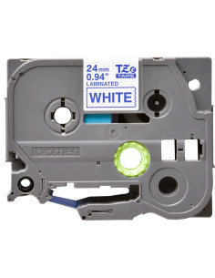 Brother TZE-253 nastro per etichettatrice Blu su bianco 2