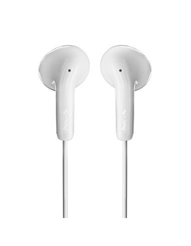 NGS CROSS GLIDE WHITE: Auricolari a bottone con microfono e controllo del volume. Pulsante multifunz