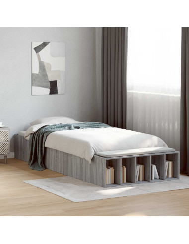 Telaio del letto con storage Sonoma grigio 80 x 200 cm