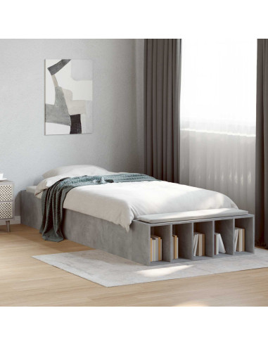 Telaio del letto con storage Grigio Cemento 80 x 200 cm