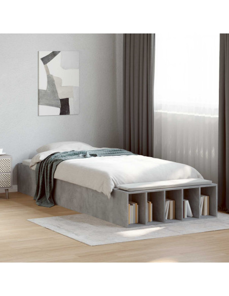 Telaio del letto con storage Grigio Cemento 80 x 200 cm