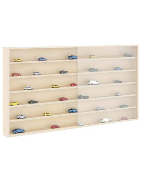 Vetrina a muro Beige 100 x 8,5 x 54 cm Legno compensato