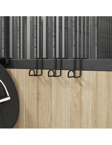 Supporti Briglie 3 pz in Acciaio Nero