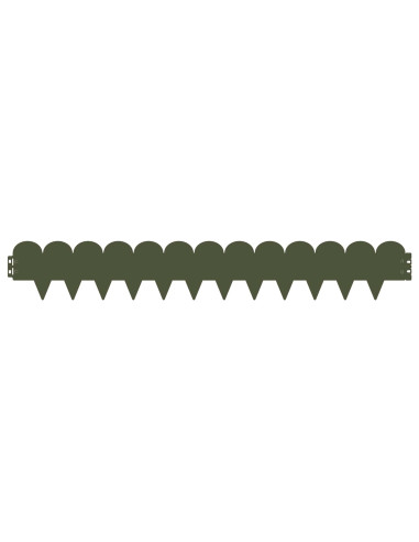 Bordura per Prato 10 pcs 103 x 15 cm Acciaio Verde Oliva