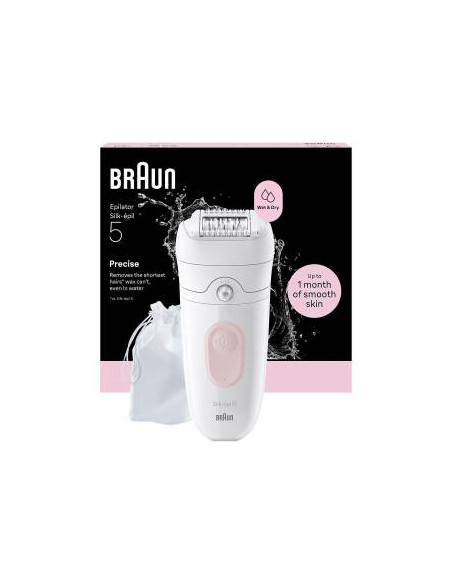 Braun Epilatore Elettrico Silk-pil Wet-Dry SE5011 Rosa Flamingo