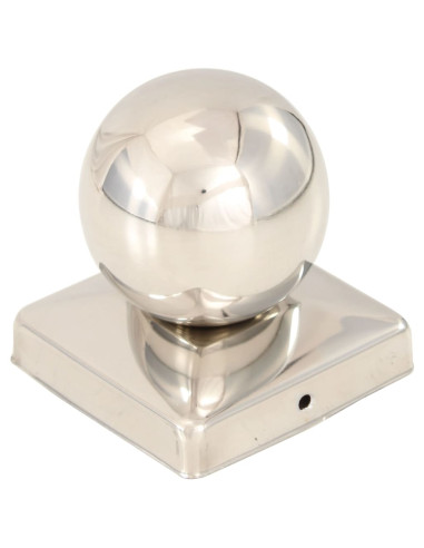 Tappi per Pali 6 pz Estremità a Globo in Acciaio Inox 101x101 mm