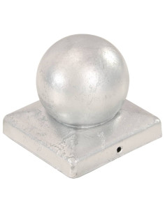 Tappi Pali 6 pz Estremità a Globo in Metallo Zincato 101x101 mm