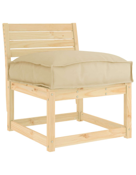 Cuscino Beige 50 x 50 x 12 cm Tessuto Oxford