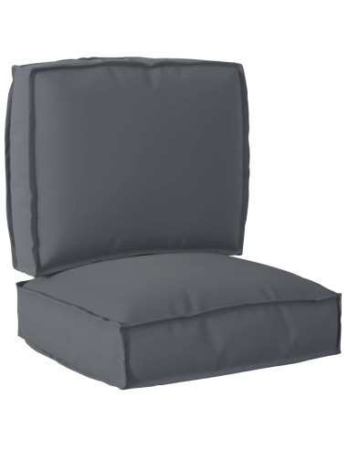 Set di Cuscini per Pallet 2 pcs Antracite Tessuto Oxford