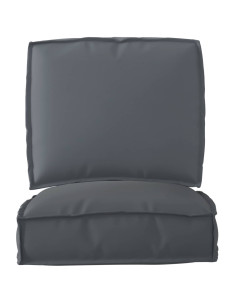 Set di Cuscini per Pallet 2 pcs Antracite Tessuto Oxford 2