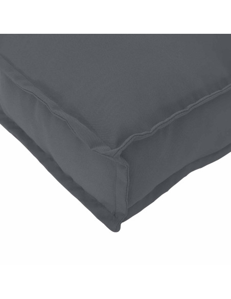Set di Cuscini per Pallet 2 pcs Antracite Tessuto Oxford