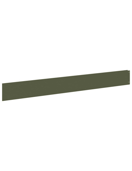 Bordura per Prato 10 pcs 100 x 12 cm Acciaio Verde Oliva