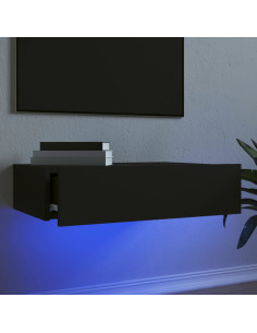 Mobile Porta TV con Luci LED Nero 60x35x15,5 cm