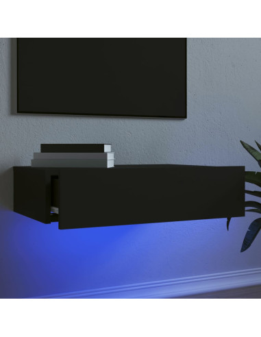 Mobile Porta TV con Luci LED Nero 60x35x15,5 cm