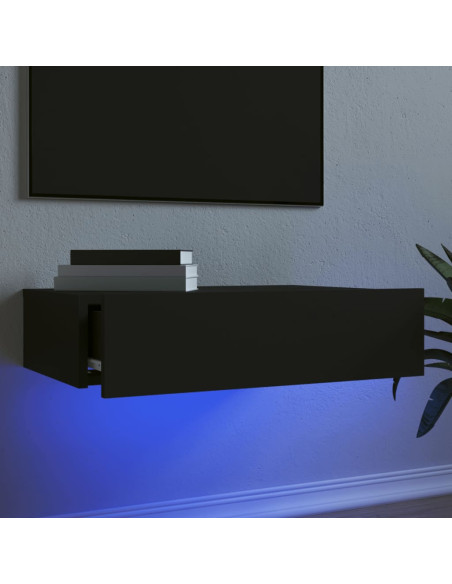 Mobile Porta TV con Luci LED Nero 60x35x15,5 cm