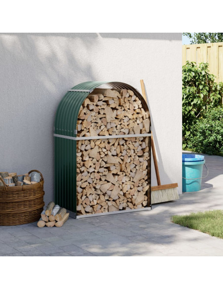 Portaceppi Verde 80x45x120 cm in Acciaio Zincato