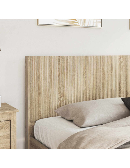Struttura del letto con stoccaggio e testata Rovere Sonoma