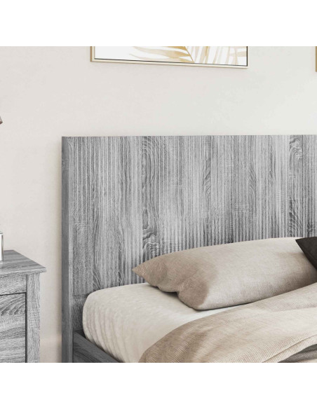 Struttura del letto con stoccaggio e testata Grigio Sonoma