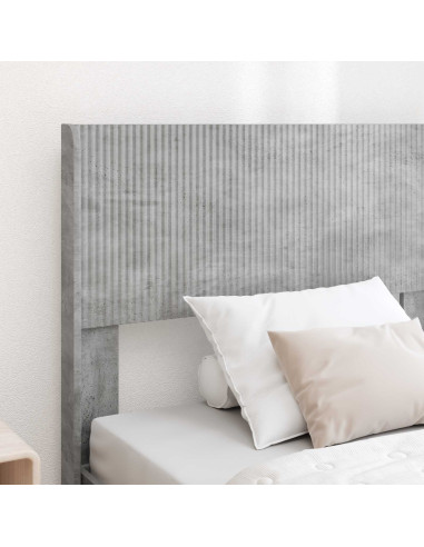 Struttura del letto con stoccaggio e testata Grigio Cemento