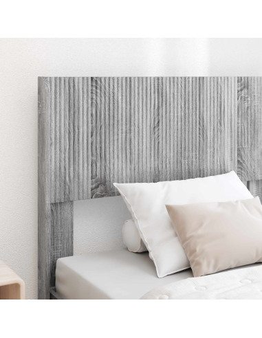 Struttura del letto con stoccaggio e testata Grigio Sonoma