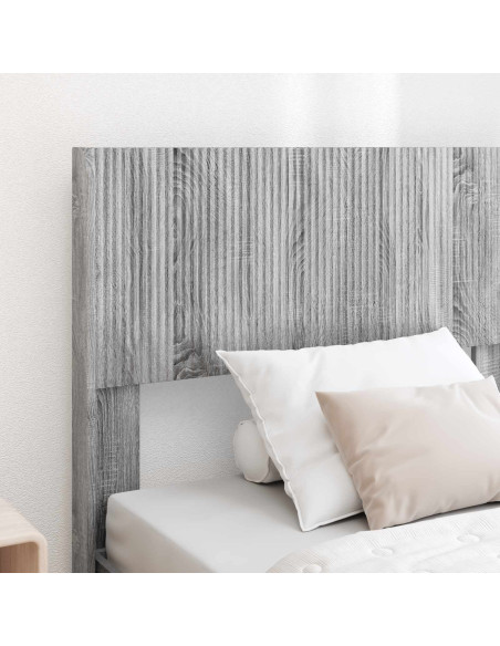 Struttura del letto con stoccaggio e testata Grigio Sonoma