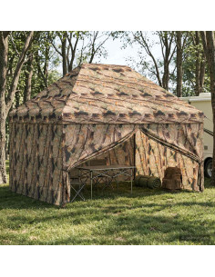 Gazebo Pop-up con 4 Pareti 3 x 4,5 m Mimetico Foresta