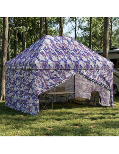 Gazebo Pop-up con 4 Pareti 2,9 x 4,3 m Blu Cacciatore