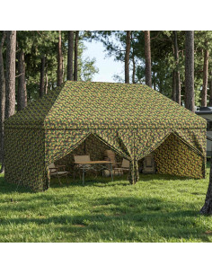 Tendone con 4 Pareti Laterali 2,9 x 5,8 m Camouflage Militare