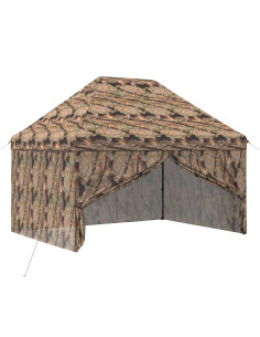 Gazebo Pop-up con 4 Pareti 3 x 4,5 m Mimetico Foresta 2