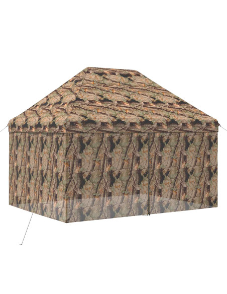 Gazebo Pop-up con 4 Pareti 3 x 4,5 m Mimetico Foresta