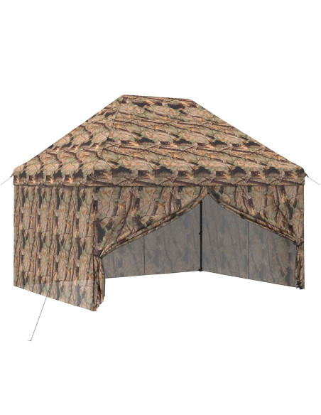 Gazebo Pop-up con 4 Pareti 3 x 4 m Mimetico Foresta