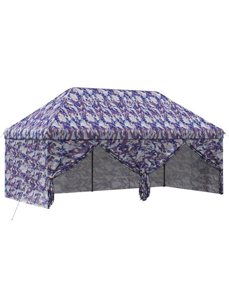 Gazebo Pop-up con 4 Pareti 3 x 6 m Blu Cacciatore