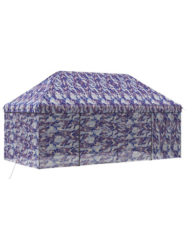 Gazebo Pop-up con 4 Pareti 3 x 6 m Blu Cacciatore