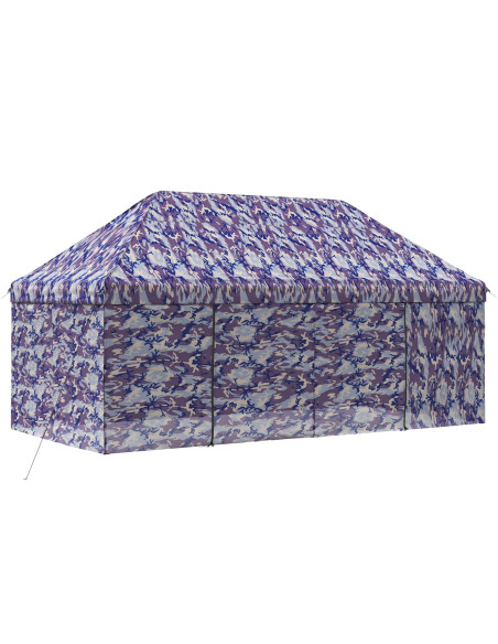 Gazebo Pop-up con 4 Pareti 3 x 6 m Blu Cacciatore