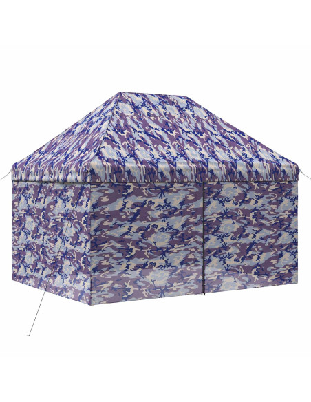 Gazebo Pop-up con 4 Pareti 2,9 x 4,3 m Blu Cacciatore