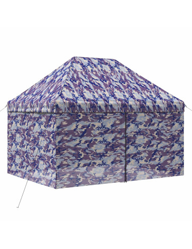 Gazebo Pop-up con 4 Pareti 2,95 x 4,1 m Blu Cacciatore
