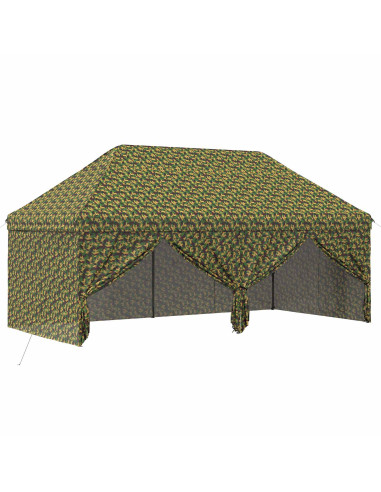 Tendone con 4 Pareti Laterali 2,9 x 5,8 m Camouflage Militare