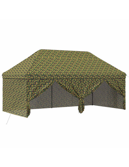 Tendone con 4 Pareti Laterali 2,9 x 5,8 m Camouflage Militare