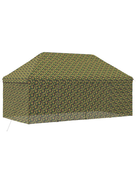Tendone con 4 Pareti Laterali 2,9 x 5,8 m Camouflage Militare