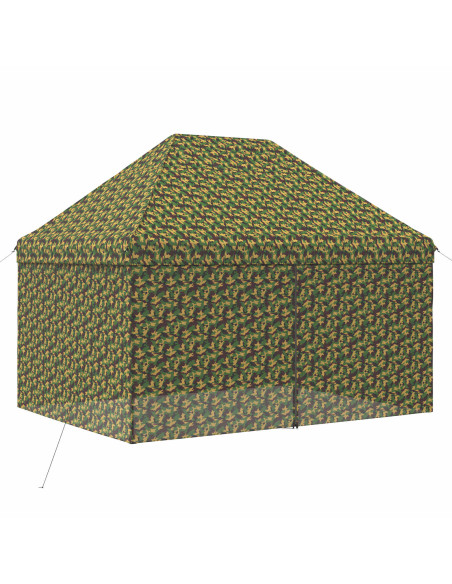 Tendone con 4 Pareti Laterali 2,9 x 4,3 m Camouflage Militare