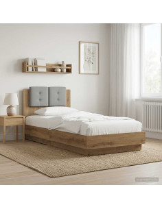 Struttura letto con testata Rovere Artigianale 80 x 200 cm