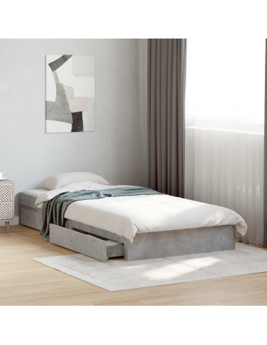 Telaio del letto con storage Grigio Cemento 80 x 200 cm